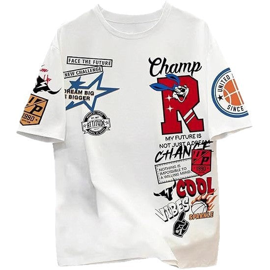 American-style Retro Fashion 3D Digital Print American Top